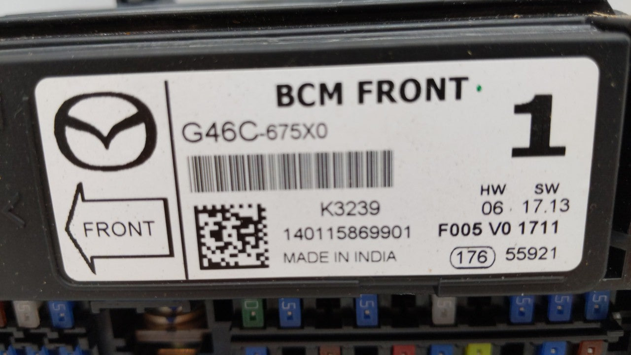 2014-2016 Mazda 6 Fusebox Fuse Box Panel Relay Module Fits Fits 2014 2015 2016 OEM Used Auto Parts - Oemusedautoparts1.com