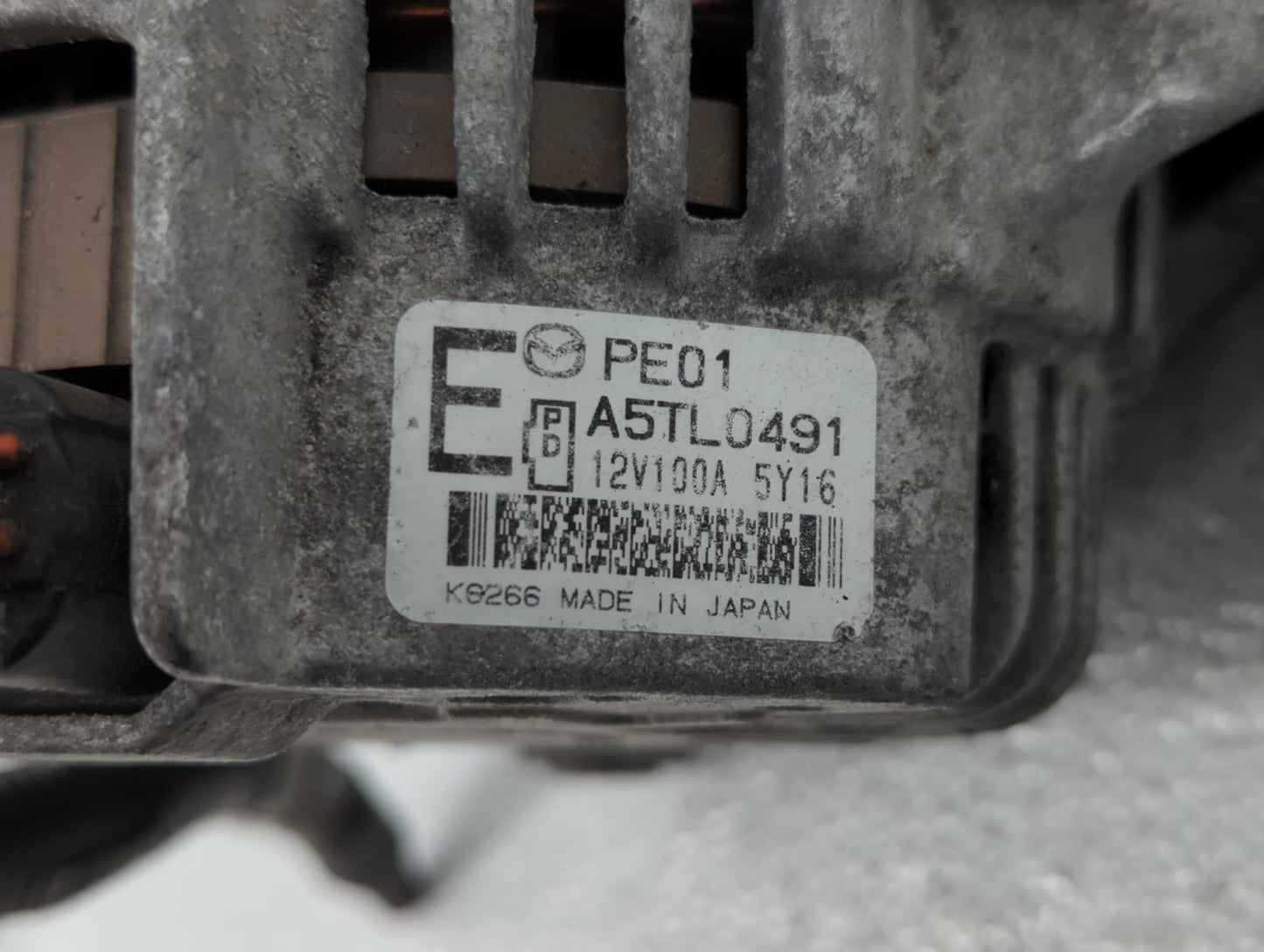 2014 Mazda 6 Alternator Replacement Generator Charging Assembly Engine OEM P/N:PEDD A5TL0491 P53N A5T J0591 AX Fits Fits 201