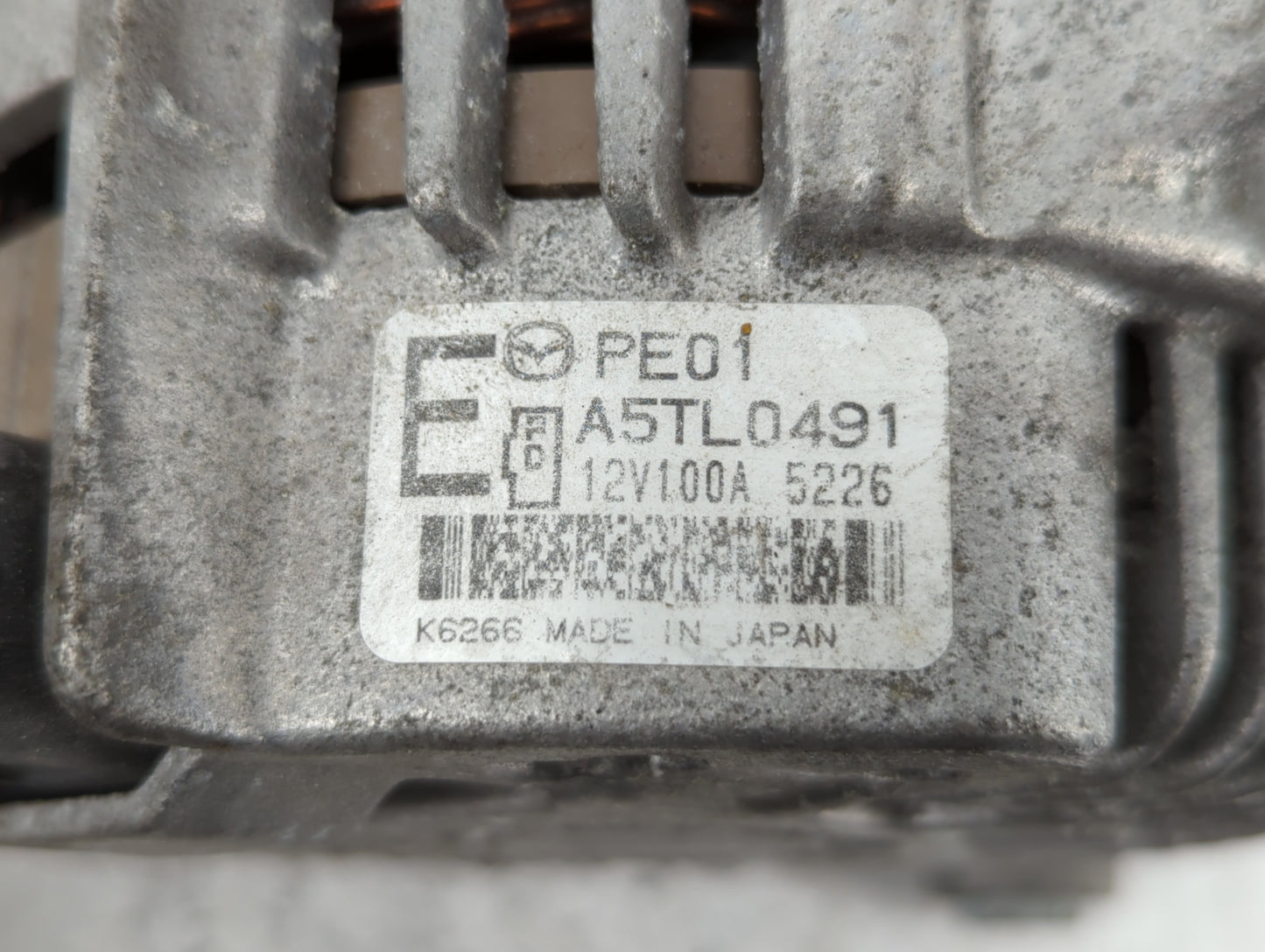 2014 Mazda 6 Alternator Replacement Generator Charging Assembly Engine OEM P/N:P51X A5TJ 0591ZT PEDD A5TL0491 Fits Fits 2013