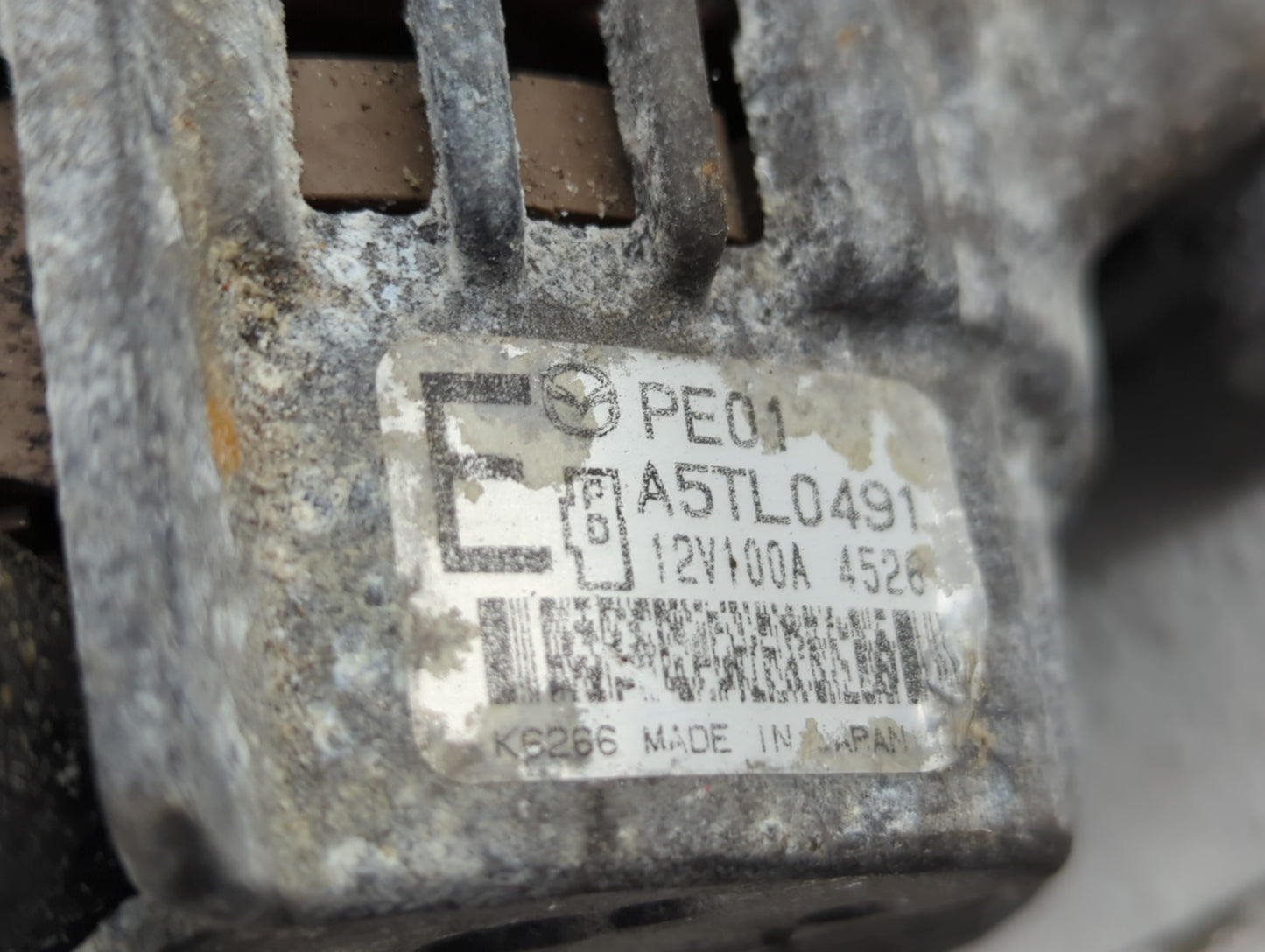 2014-2016 Mazda 6 Alternator Replacement Generator Charging Assembly Engine OEM P/N:PE01 A5TL0491 Fits OEM Used Auto Parts -