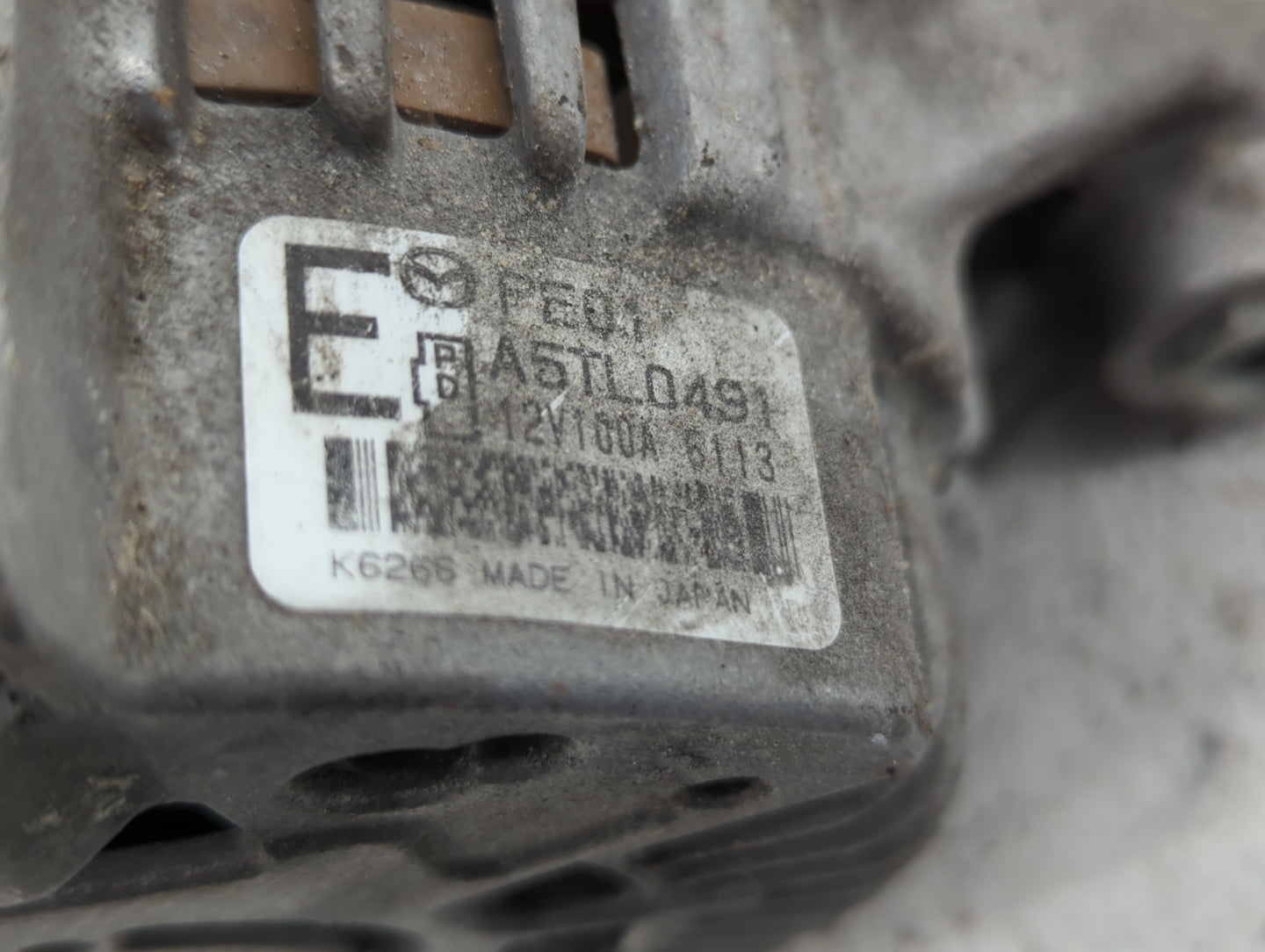 2014-2016 Mazda 6 Alternator Replacement Generator Charging Assembly Engine OEM P/N:PE01 A5TL0491 Fits OEM Used Auto Parts -