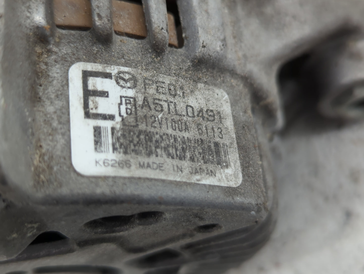 2014-2016 Mazda 6 Alternator Replacement Generator Charging Assembly Engine OEM P/N:PE01 A5TL0491 Fits OEM Used Auto Parts -