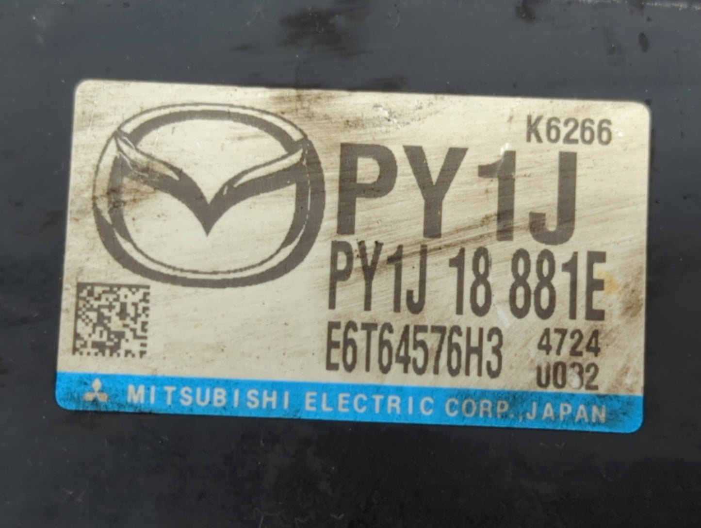 2014-2016 Mazda 6 PCM Engine Control Computer ECU ECM PCU OEM P/N:PY9W 18 881 Fits Fits 2014 2015 2016 OEM Used Auto Parts -