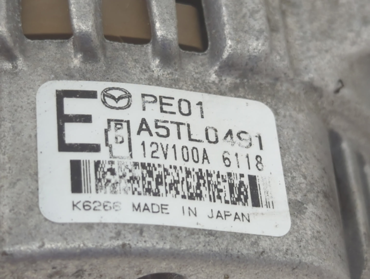 2014-2016 Mazda 6 Alternator Replacement Generator Charging Assembly Engine OEM P/N:12V100A 6118 A5TL0491 Fits OEM Used Auto