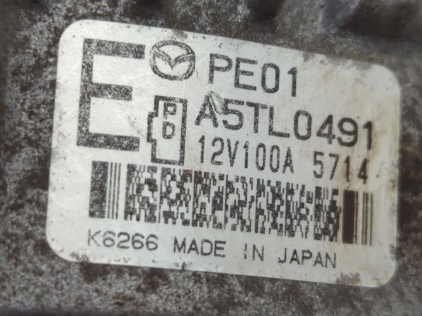 2014-2016 Mazda 6 Alternator Replacement Generator Charging Assembly Engine OEM P/N:12V100A 6118 A5TL0491 Fits OEM Used Auto