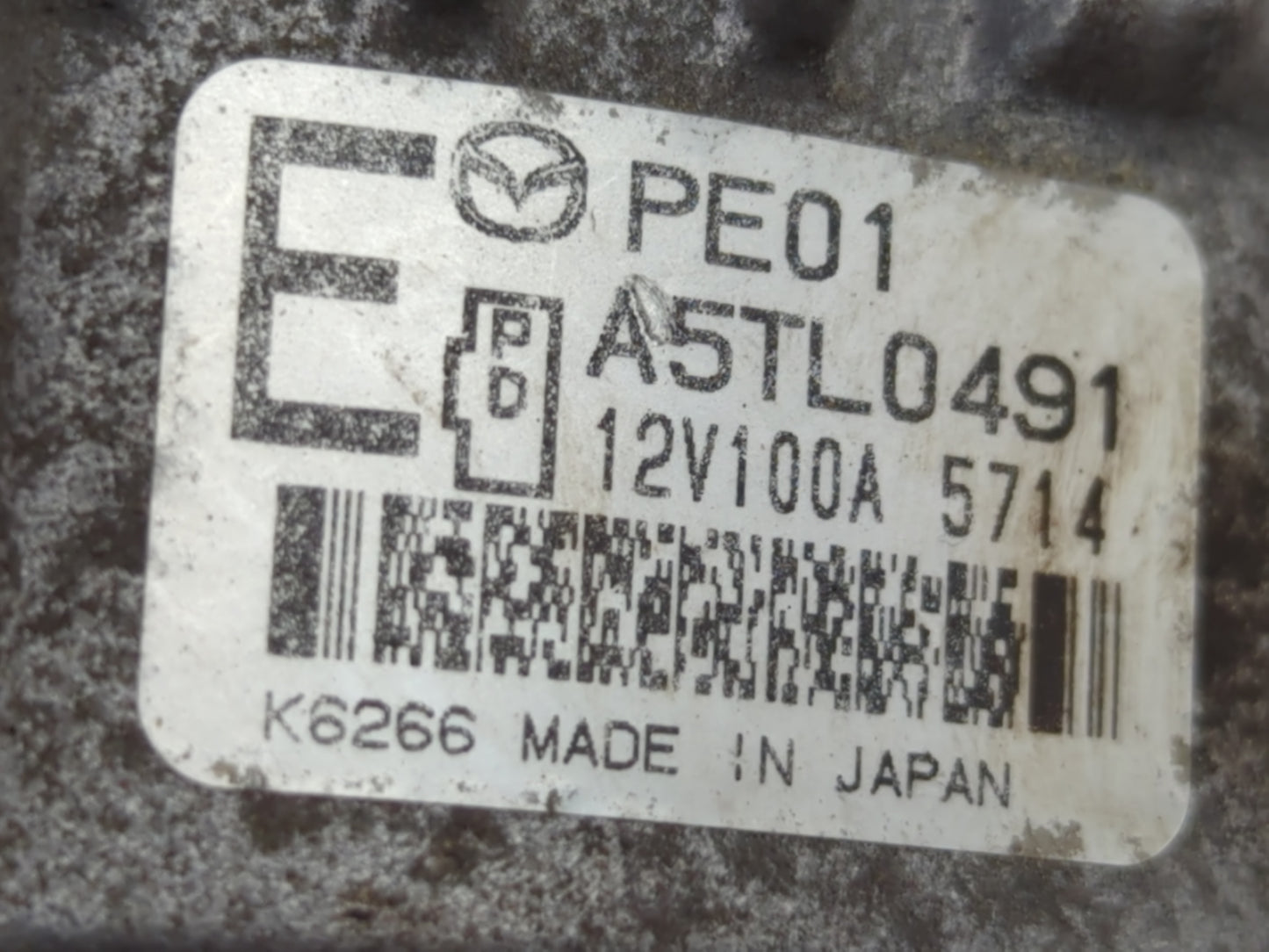 2014-2016 Mazda 6 Alternator Replacement Generator Charging Assembly Engine OEM P/N:12V100A 6118 A5TL0491 Fits OEM Used Auto