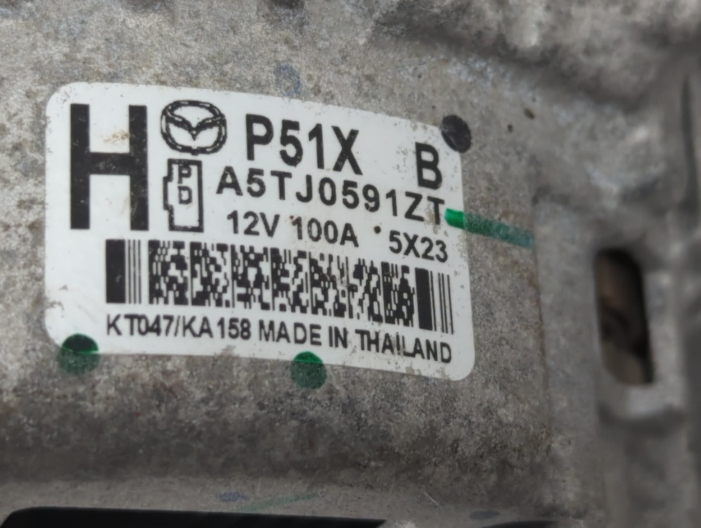 2016 Mazda Cx-3 Alternator Replacement Generator Charging Assembly Engine OEM P/N:A5TJ0591ZT P31H-A5TJ-0591, P53N-A5TJ-0591A