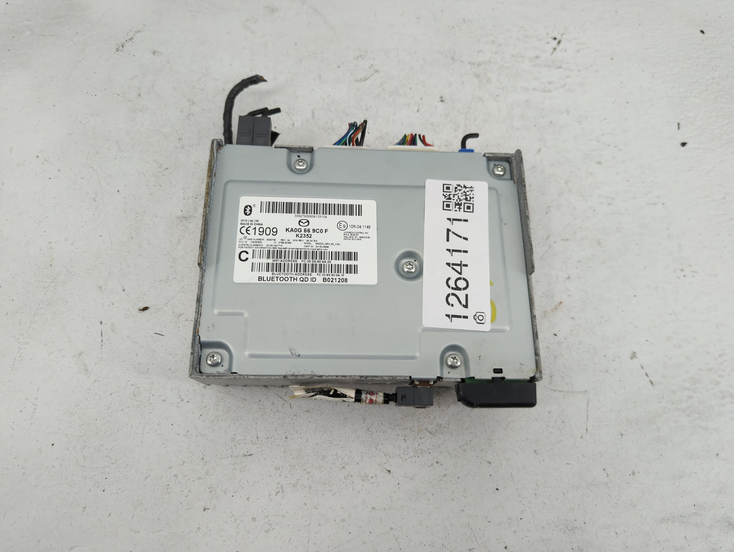 2016 Mazda Cx-5 Radio AM FM Cd Player Receiver Replacement P/N:KA0G 66 9C0 F Fits OEM Used Auto Parts - Oemusedautoparts1.co