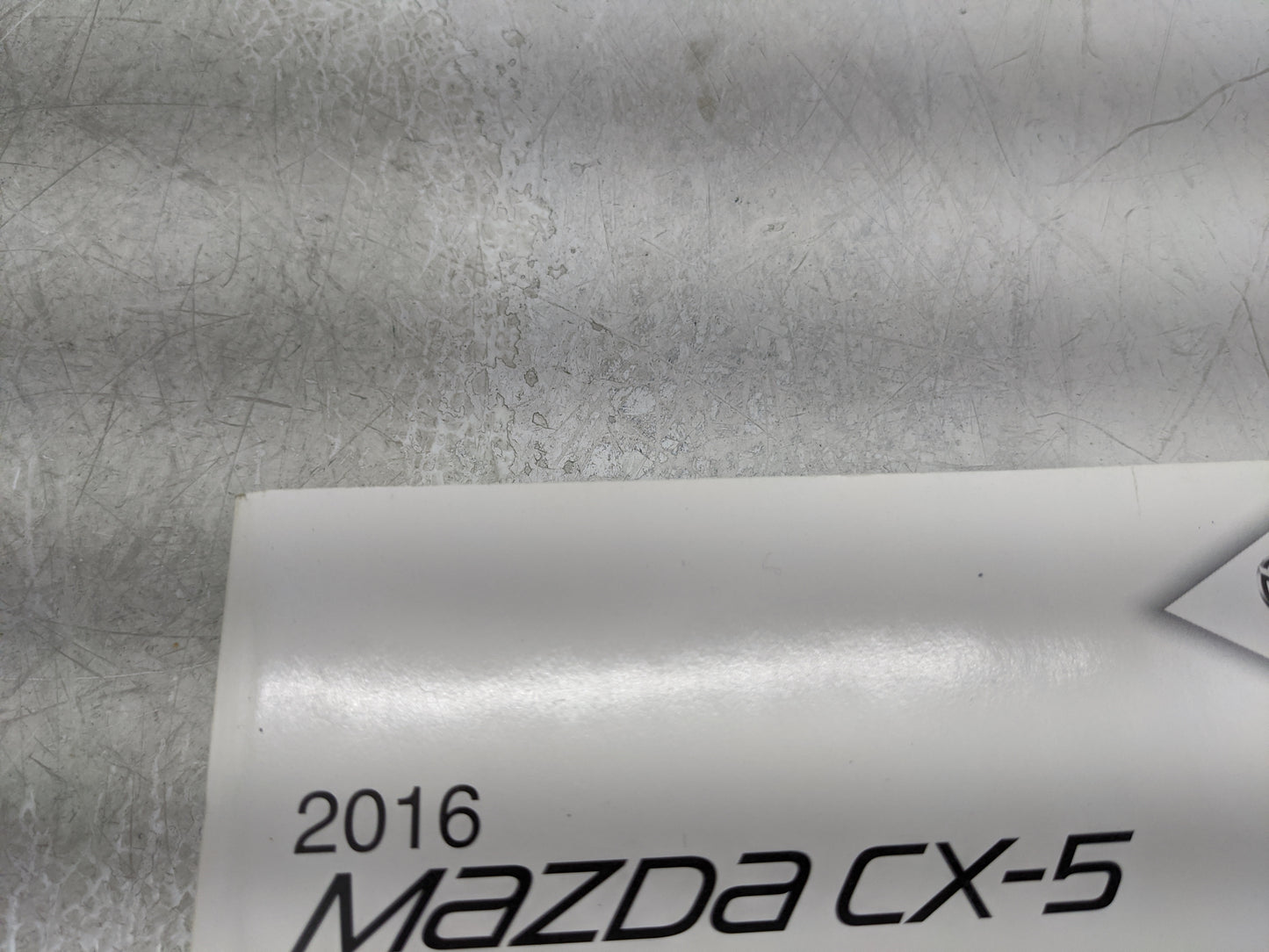 2016 Mazda Cx-5 Owners Manual Book Guide P/N:9999-95-050C OEM Used Auto Parts - Oemusedautoparts1.com