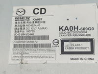 2016 Mazda Cx-5 Radio AM FM Cd Player Receiver Replacement P/N:KA0H-669G0 Fits OEM Used Auto Parts - Oemusedautoparts1.com