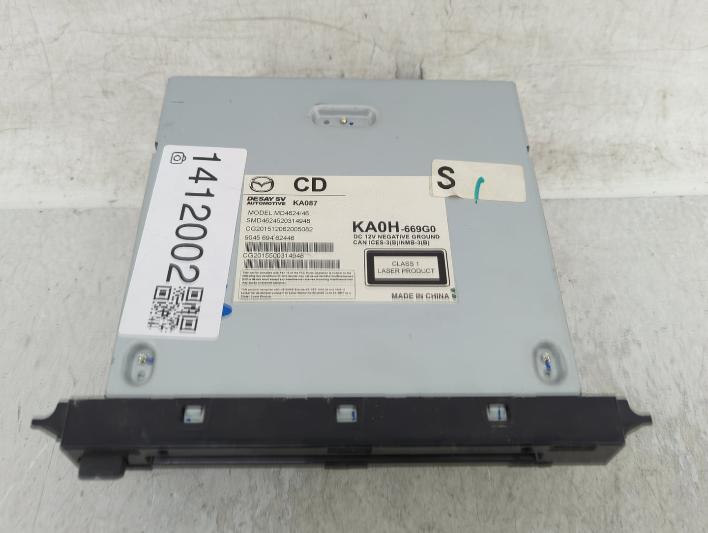 2016 Mazda Cx-5 Radio AM FM Cd Player Receiver Replacement P/N:KA0H-669G0 Fits OEM Used Auto Parts - Oemusedautoparts1.com