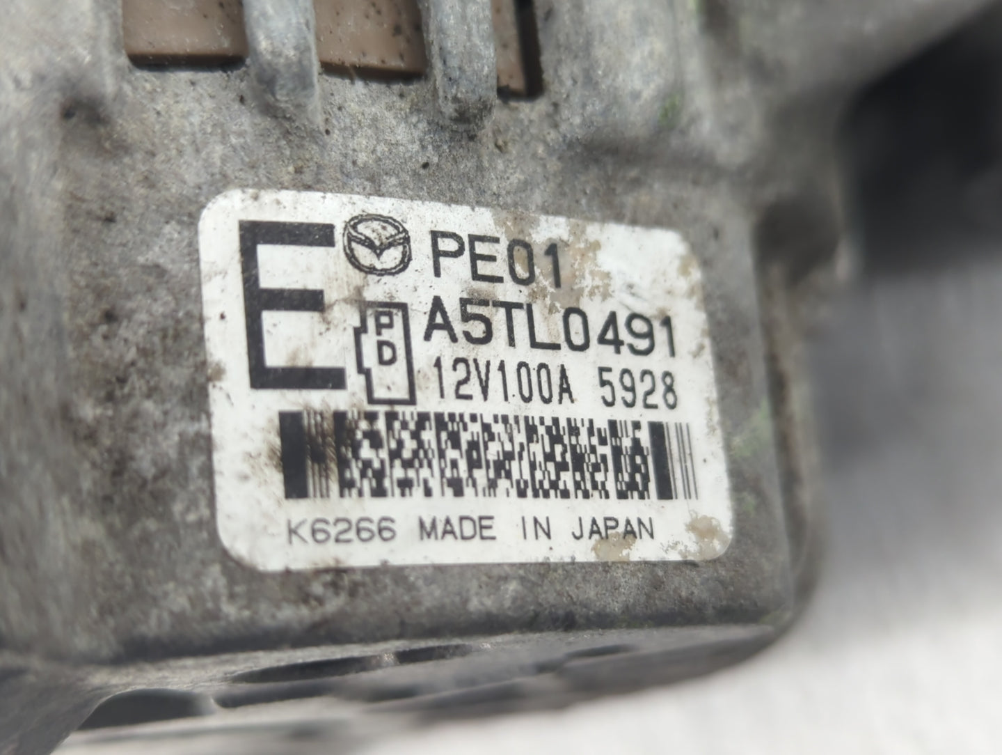 2016 Mazda Cx-5 Alternator Replacement Generator Charging Assembly Engine OEM P/N:PE01 A5TL0491 Fits OEM Used Auto Parts - O