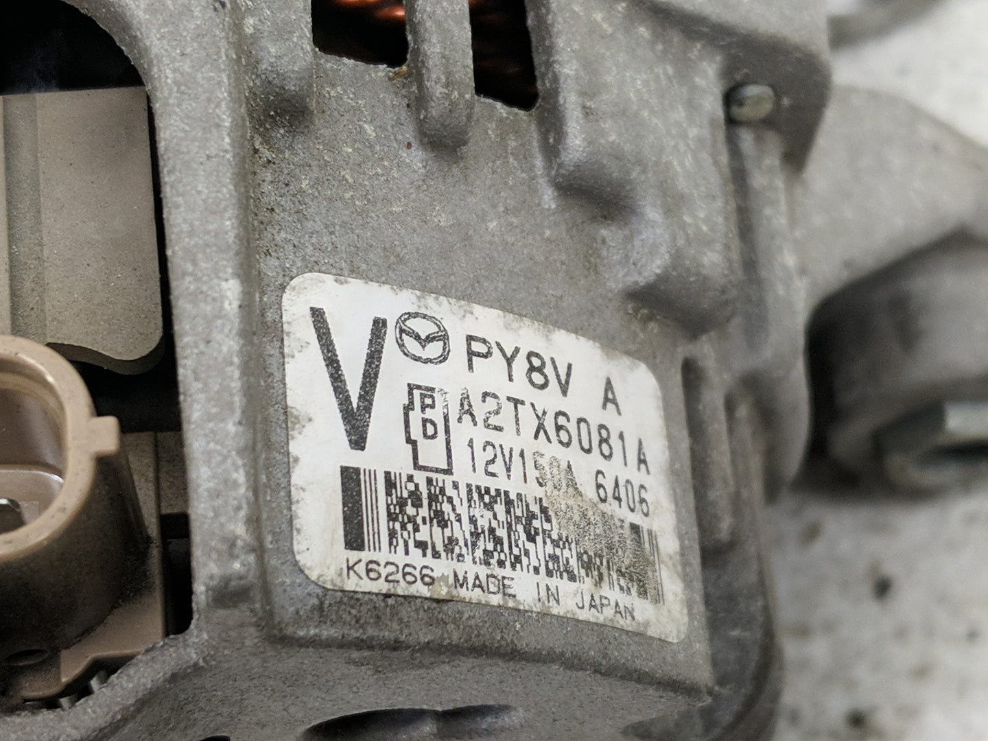 2016-2022 Mazda Cx-9 Alternator Replacement Generator Charging Assembly Engine OEM P/N:A2TX6081A Fits OEM Used Auto Parts - 