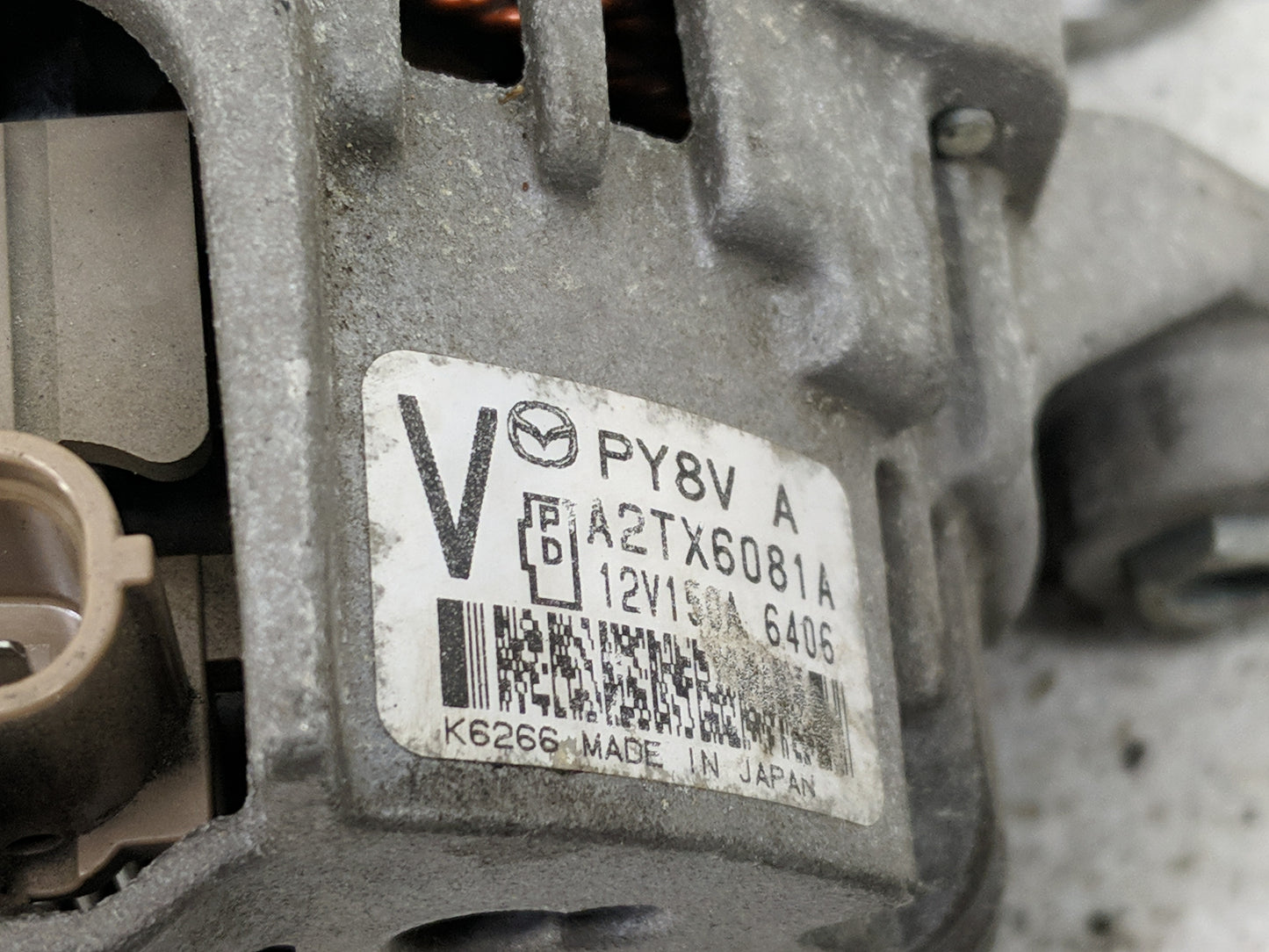 2016-2022 Mazda Cx-9 Alternator Replacement Generator Charging Assembly Engine OEM P/N:A2TX6081A Fits OEM Used Auto Parts - 