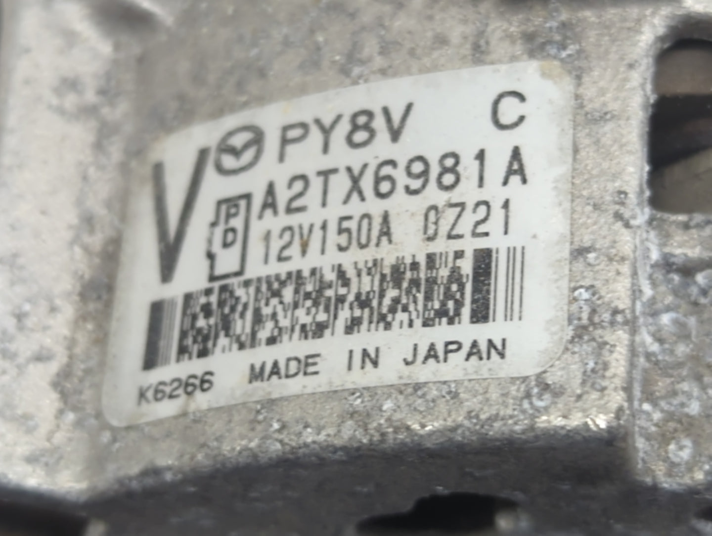 2016-2022 Mazda Cx-9 Alternator Replacement Generator Charging Assembly Engine OEM P/N:A2TX6981A Fits OEM Used Auto Parts - 