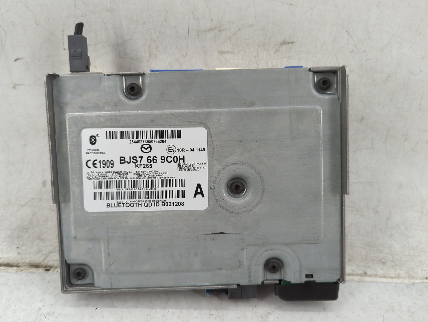 2016-2018 Mazda Cx-9 Radio AM FM Cd Player Receiver Replacement P/N:2644046 Fits Fits 2016 2017 2018 OEM Used Auto Parts - O
