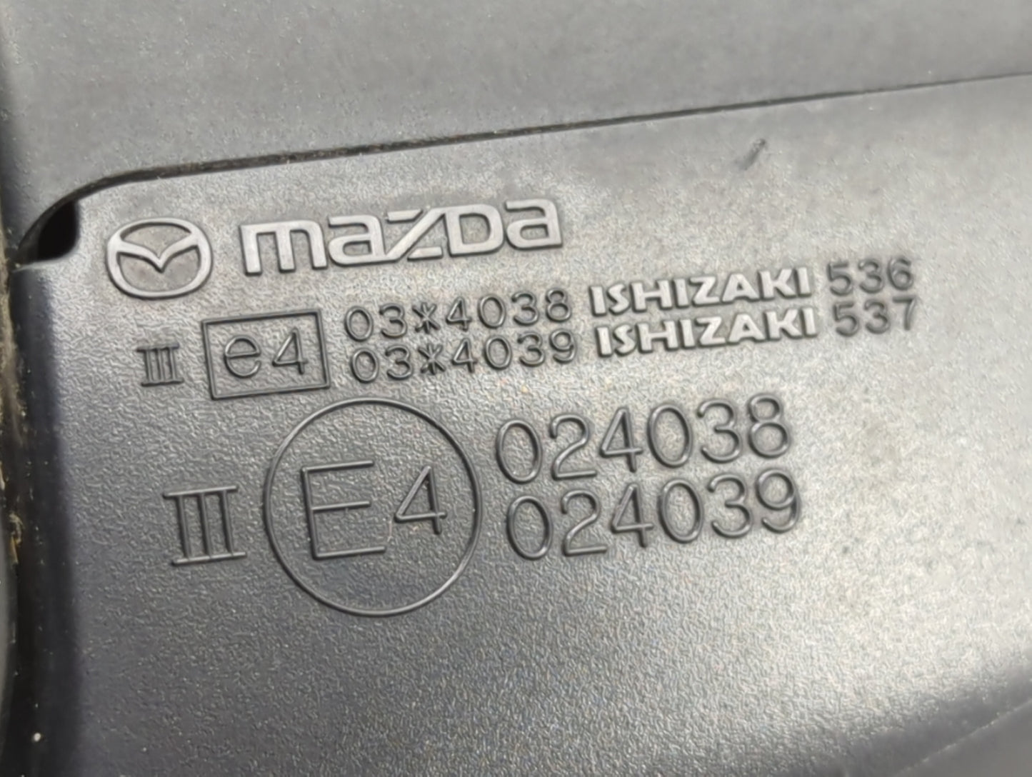 2016 Mazda Mazda6 Passenger Side View Mirror - Right Door Mirror OEM Used - Oemusedautoparts1.com
