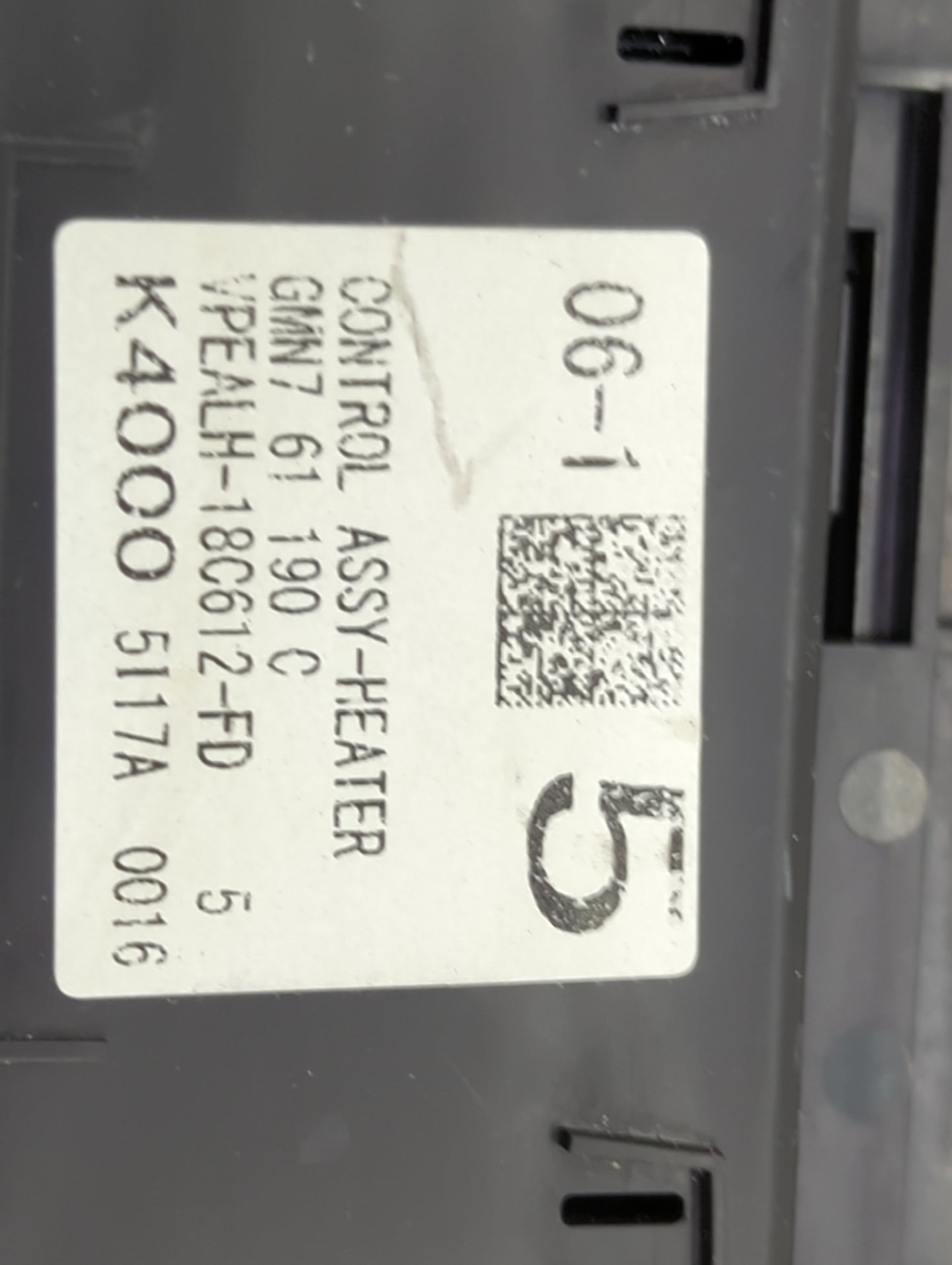 2016 Mazda Mazda6 Climate Control Module Temperature AC/Heater Replacement P/N:GMN761190C VPEALH-18C612-FD, VPEALH19K257FG F