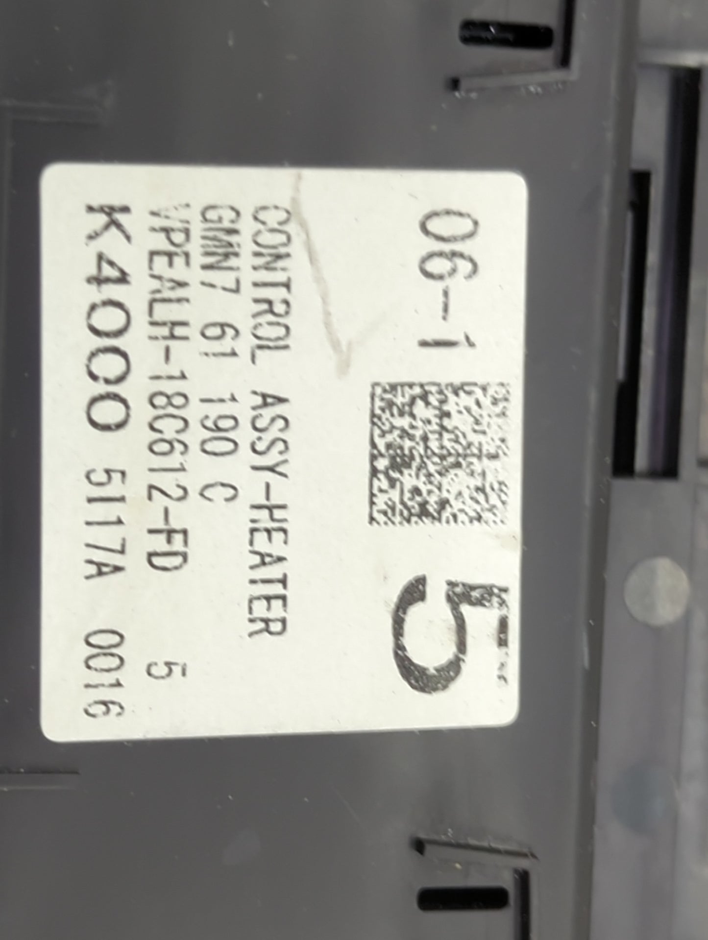 2016 Mazda Mazda6 Climate Control Module Temperature AC/Heater Replacement P/N:GMN761190C VPEALH-18C612-FD, VPEALH19K257FG F