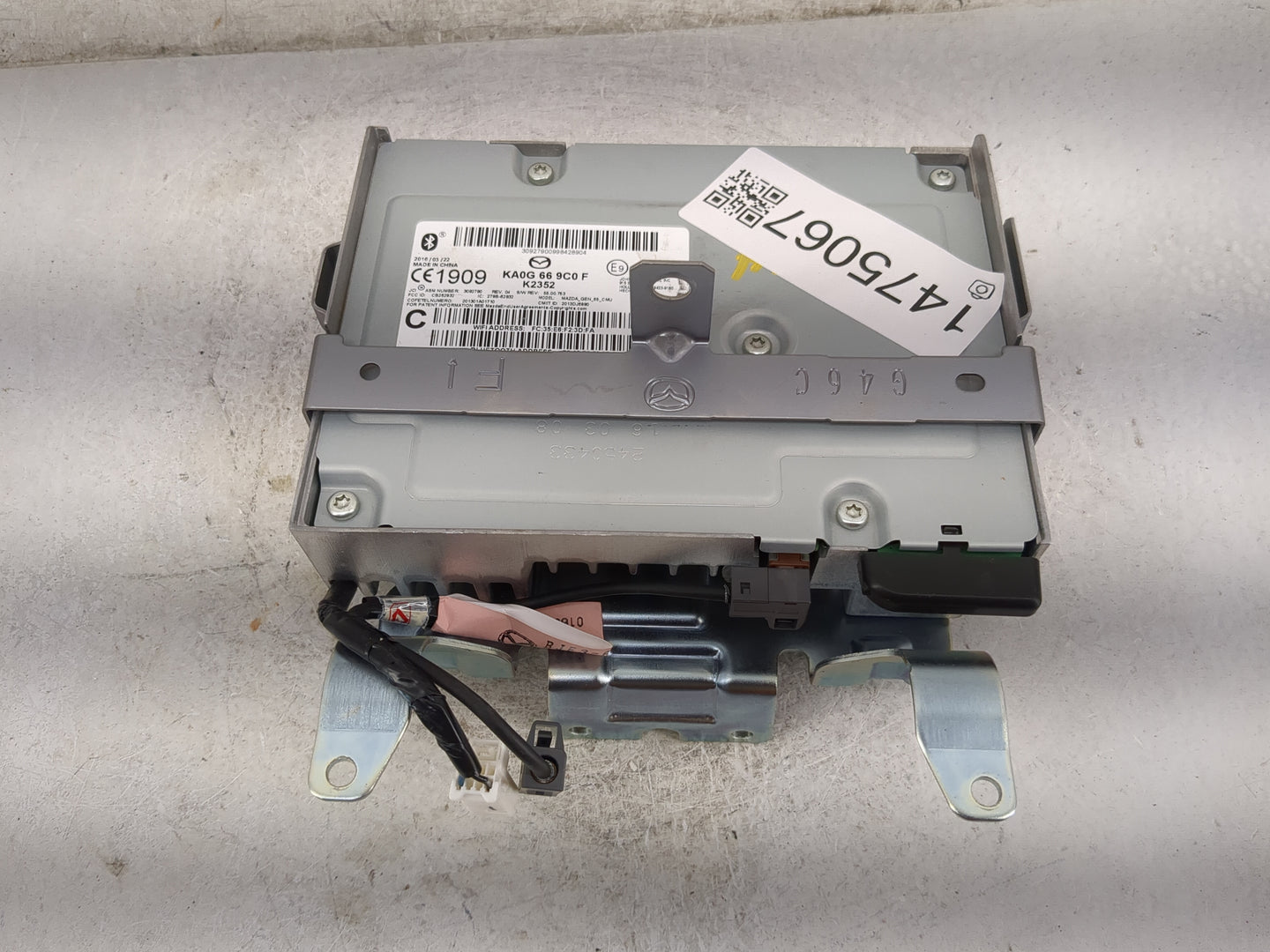 2016 Mazda Mazda6 Radio AM FM Cd Player Receiver Replacement P/N:KA0G669C0F K2352, CB262932, 279B-62932 Fits OEM Used Auto P