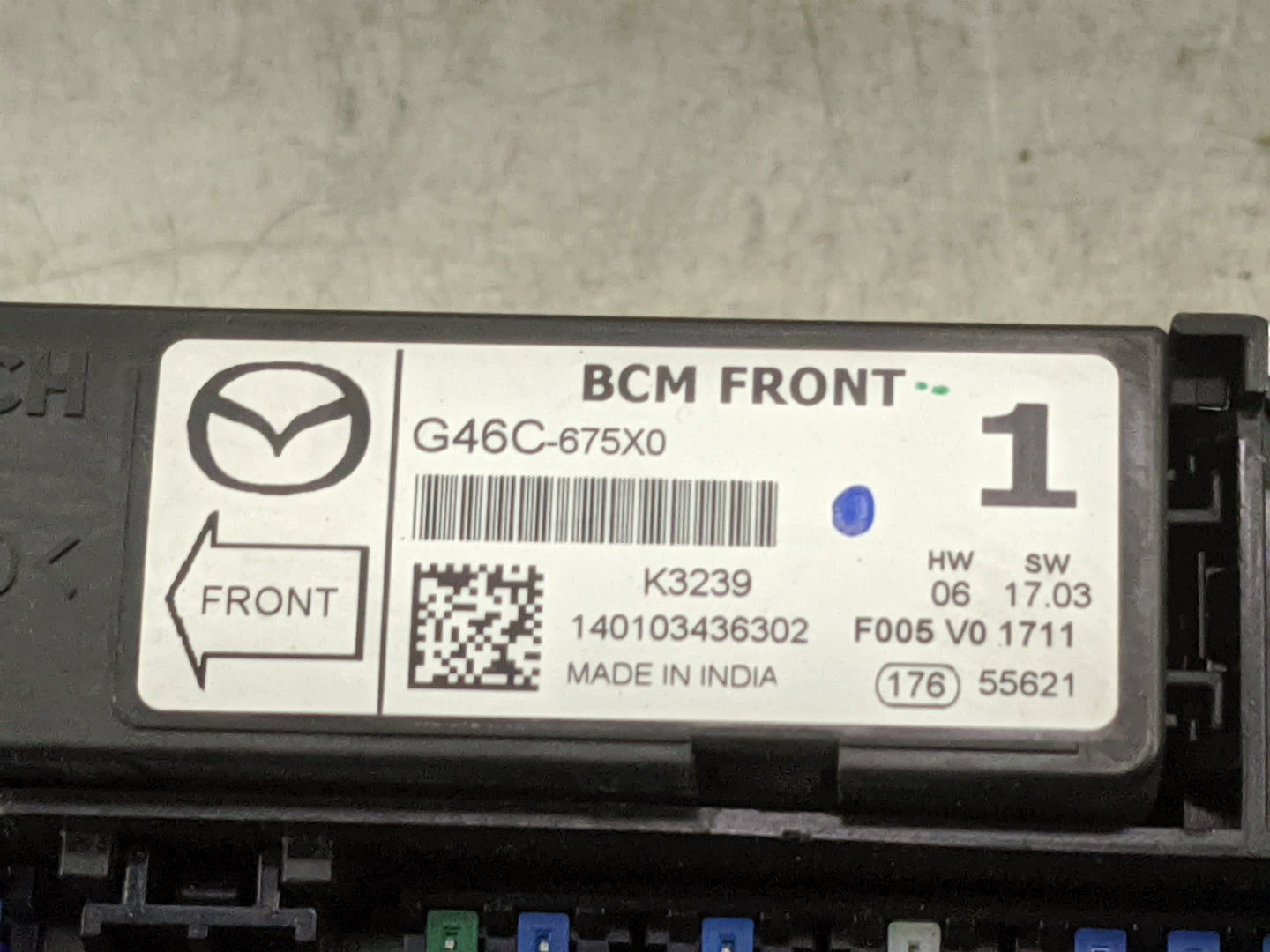 2016 Mazda Mazda6 Fusebox Fuse Box Panel Relay Module P/N:G46C-675X0 GHP9-67BF1, K7005XPP-TD10K Fits Fits 2014 2015 OEM Used