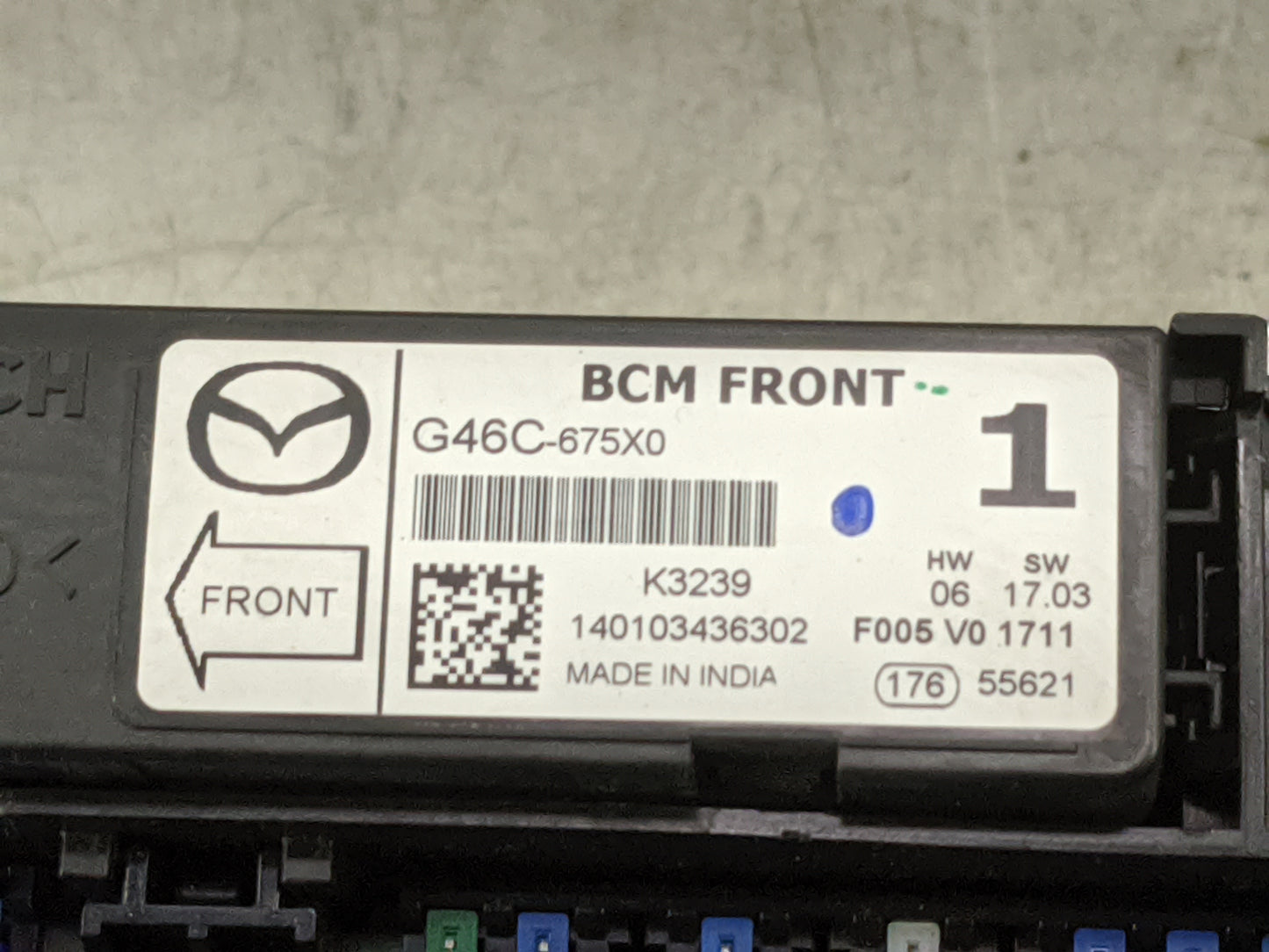 2016 Mazda Mazda6 Fusebox Fuse Box Panel Relay Module P/N:G46C-675X0 GHP9-67BF1, K7005XPP-TD10K Fits Fits 2014 2015 OEM Used