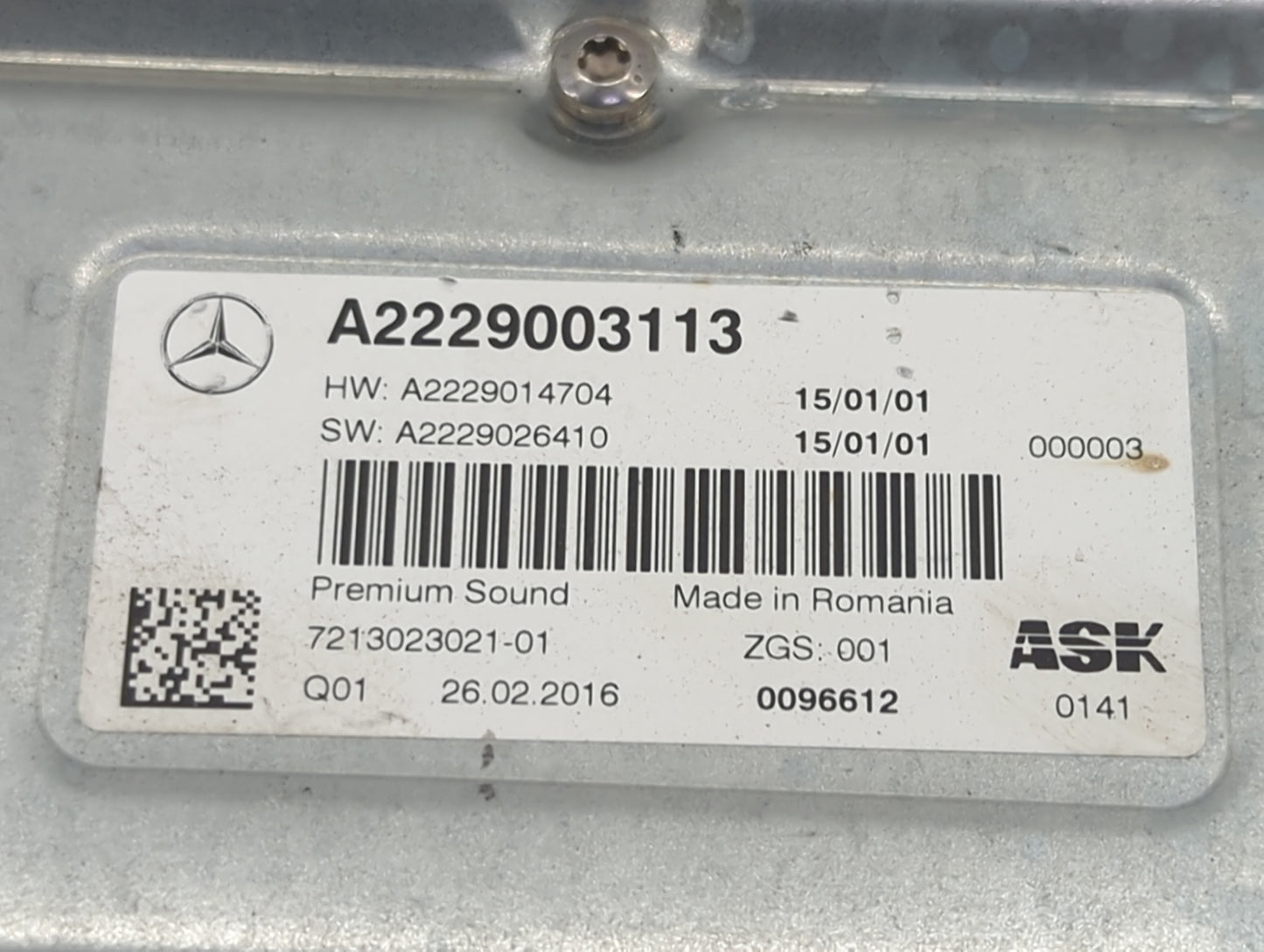 Mercedes-benz C-class Radio Speaker Amplifier - Oemusedautoparts1.com