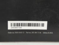 2016 Mercedes-Benz C250 Owners Manual Book Guide OEM Used Auto Parts - Oemusedautoparts1.com