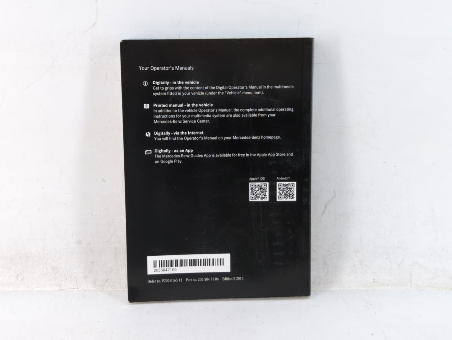 2016 Mercedes-Benz C250 Owners Manual Book Guide OEM Used Auto Parts - Oemusedautoparts1.com