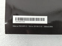 2016 Mercedes-Benz C250 Owners Manual Book Guide OEM Used Auto Parts - Oemusedautoparts1.com
