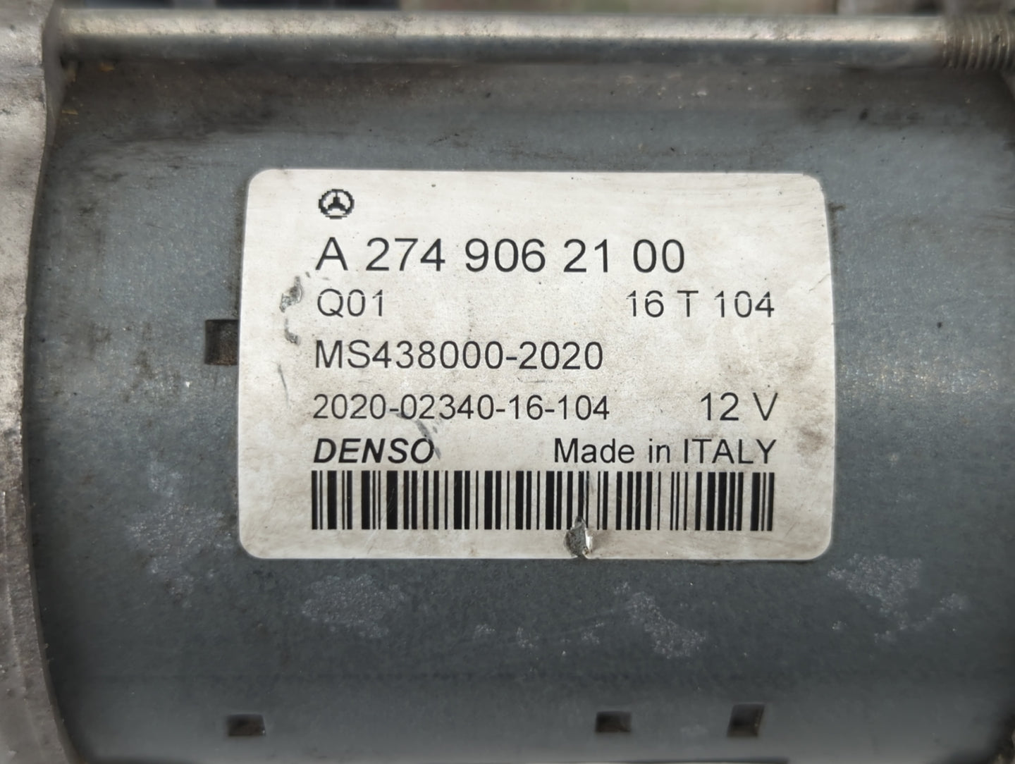 2015-2018 Mercedes-Benz C300 Car Starter Motor Solenoid OEM P/N:A 274 906 21 00 Fits Fits 2015 2016 2017 2018 2019 2020 2021