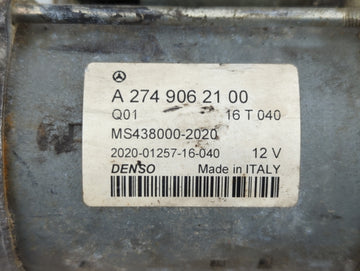 2015-2018 Mercedes-Benz C300 Car Starter Motor Solenoid OEM P/N:A 274 906 21 00 Fits Fits 2015 2016 2017 2018 2019 2020 2021 OEM Used Auto Parts