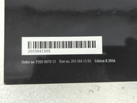 2016 Mercedes-Benz C320 Owners Manual Book Guide P/N:205 584 15 05 OEM Used Auto Parts - Oemusedautoparts1.com