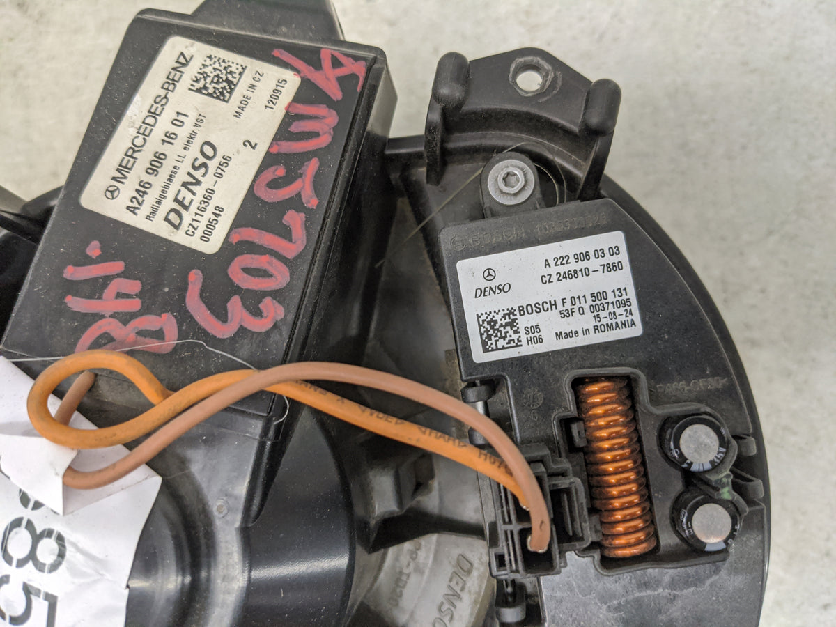 2015-2019 Mercedes-Benz Cla250 Heater AC Blower Motor P/N:A2469061601 CZ116360-0756 Fits Fits 2015 2016 2017 2018 2019 2020 