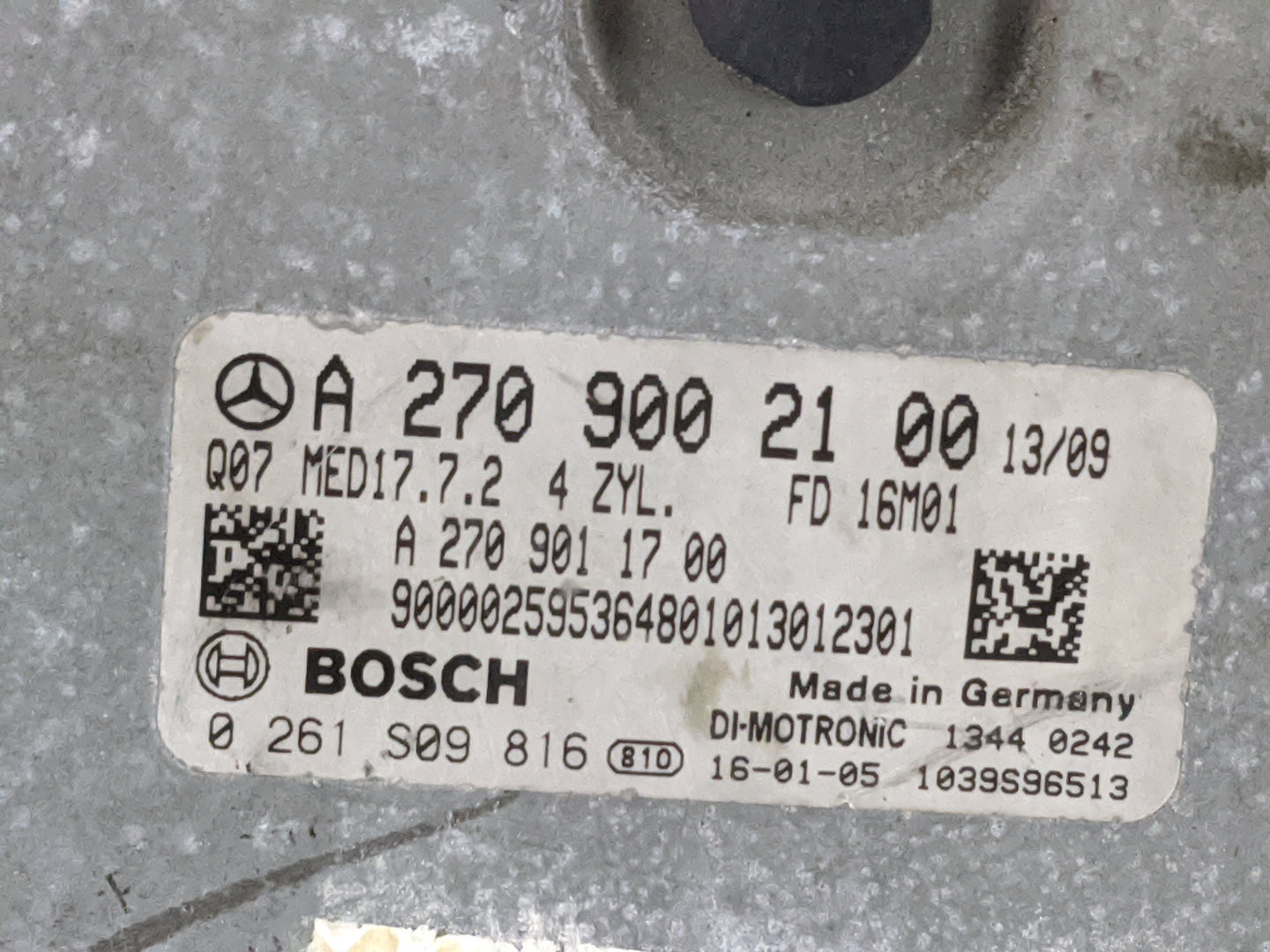 2014-2019 Mercedes-Benz Cla250 PCM Engine Control Computer ECU ECM PCU OEM P/N:A2709002100 A2709011700 Fits OEM Used Auto Pa