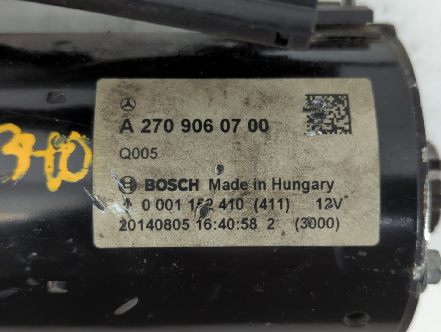 2014-2019 Mercedes-Benz Cla250 Car Starter Motor Solenoid OEM P/N:A 270 906 07 00 Fits OEM Used Auto Parts - Oemusedautopart