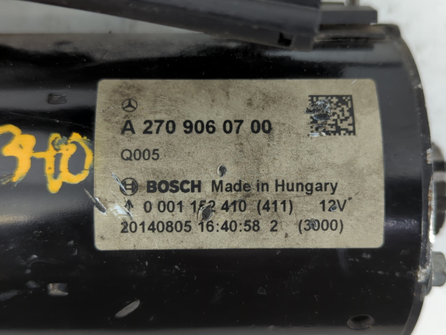 2014-2019 Mercedes-Benz Cla250 Car Starter Motor Solenoid OEM P/N:A 270 906 07 00 Fits OEM Used Auto Parts - Oemusedautopart