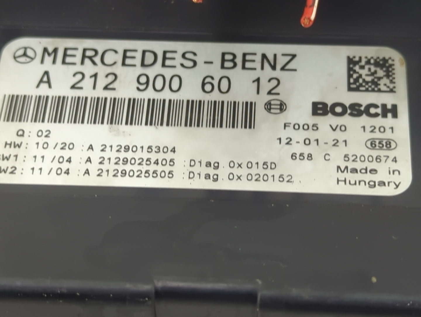 2015-2016 Mercedes-Benz E350 Fusebox Fuse Box Panel Relay Module P/N:A 212 900 60 12 Fits Fits 2013 2014 2015 2016 2017 2018