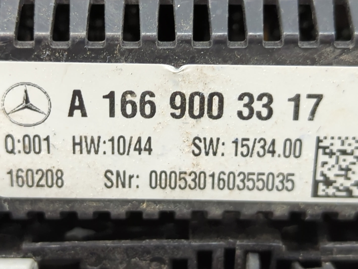 2016-2017 Mercedes-Benz Gle350 Climate Control Module Temperature AC/Heater Replacement P/N:1669003317 Fits OEM Used Auto Pa