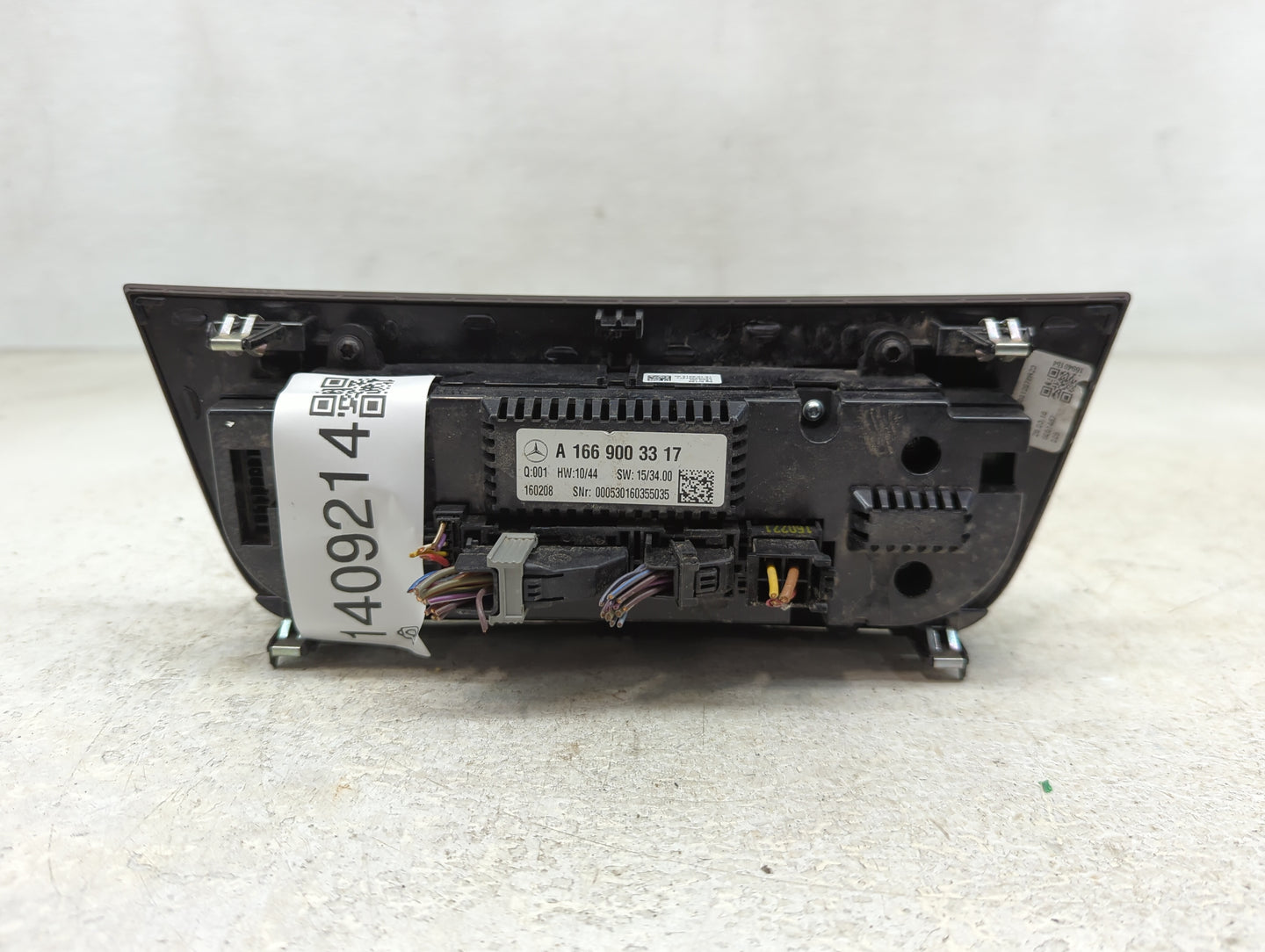 2016-2017 Mercedes-Benz Gle350 Climate Control Module Temperature AC/Heater Replacement P/N:1669003317 Fits OEM Used Auto Pa