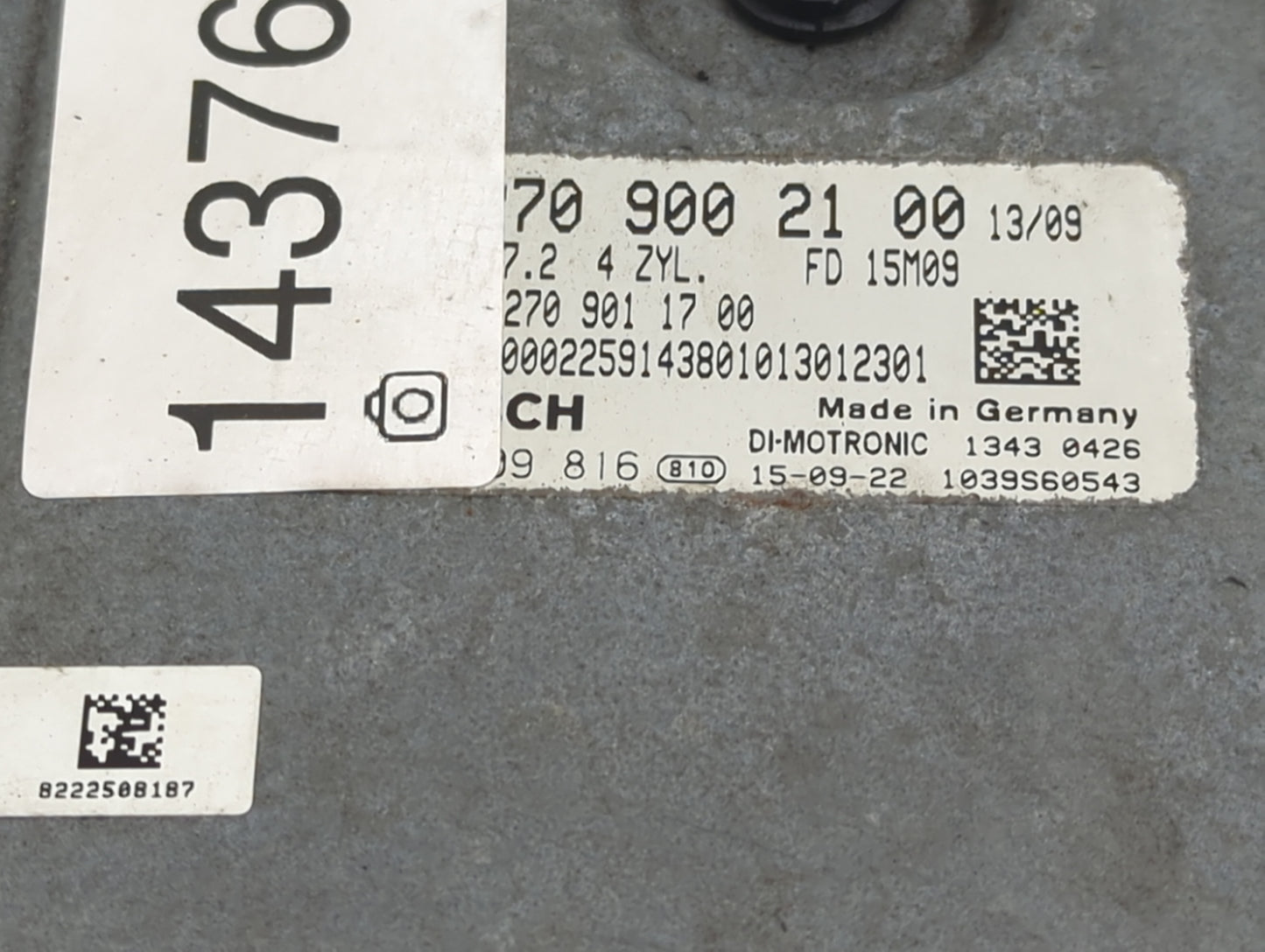 2016 Mercedes Gla250 PCM Engine Control Computer ECU ECM PCU OEM P/N:A2709002100 2709002100 Fits OEM Used Auto Parts - Oemus