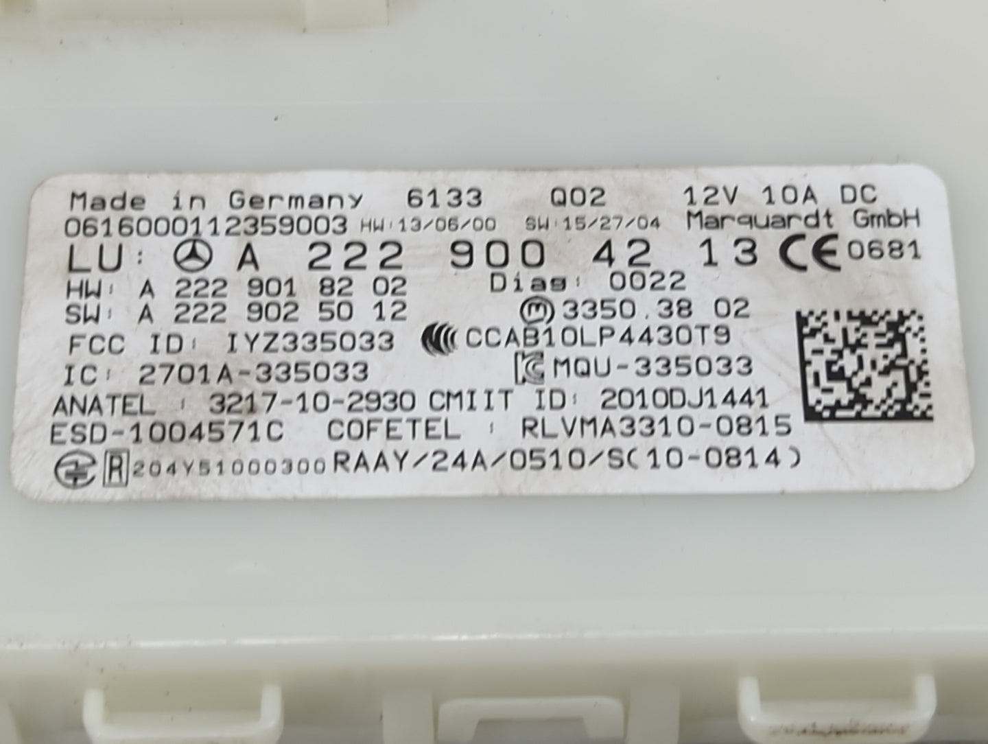 Mercedes S-class Locking Control Module - Oemusedautoparts1.com