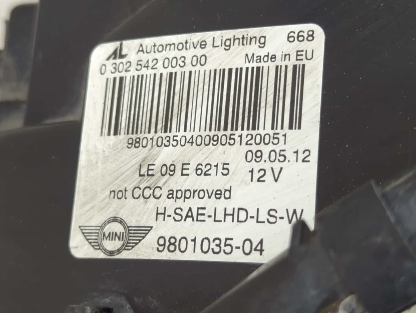 2011 Mini Cooper Countryman Driver Left Oem Head Light Headlight Lamp - Oemusedautoparts1.com