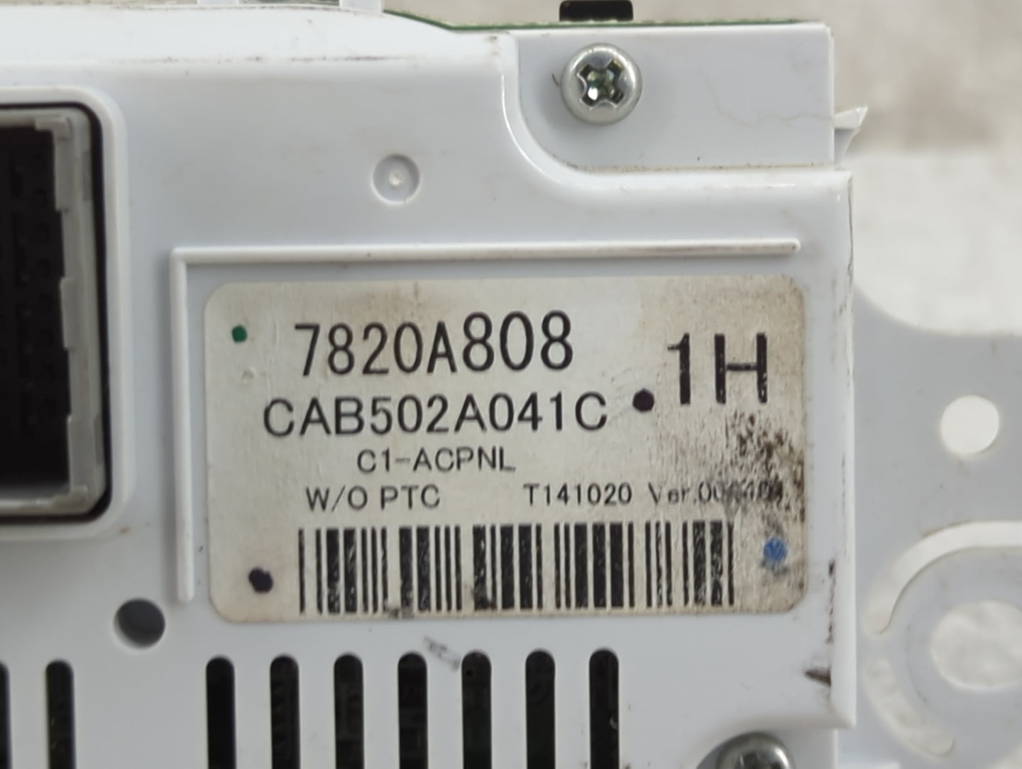 2015-2016 Mitsubishi Lancer Climate Control Module Temperature AC/Heater Replacement P/N:7820A808 CAB502A041C Fits OEM Used 