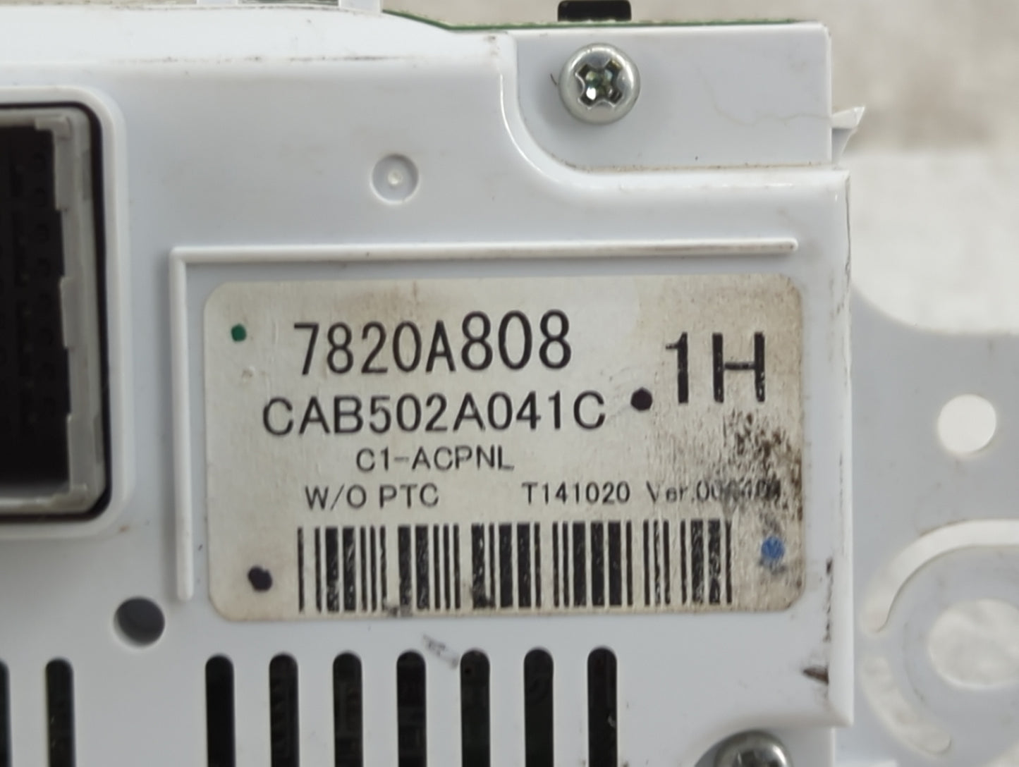 2015-2016 Mitsubishi Lancer Climate Control Module Temperature AC/Heater Replacement P/N:7820A808 CAB502A041C Fits OEM Used 