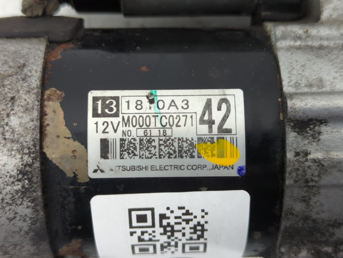 2016 Mitsubishi Lancer Car Starter Motor Solenoid OEM P/N:1810A342 Fits OEM Used Auto Parts - Oemusedautoparts1.com