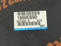 2016-2017 Mitsubishi Lancer PCM Engine Control Computer ECU ECM PCU OEM P/N:1860C690 Fits Fits 2016 2017 OEM Used Auto Parts