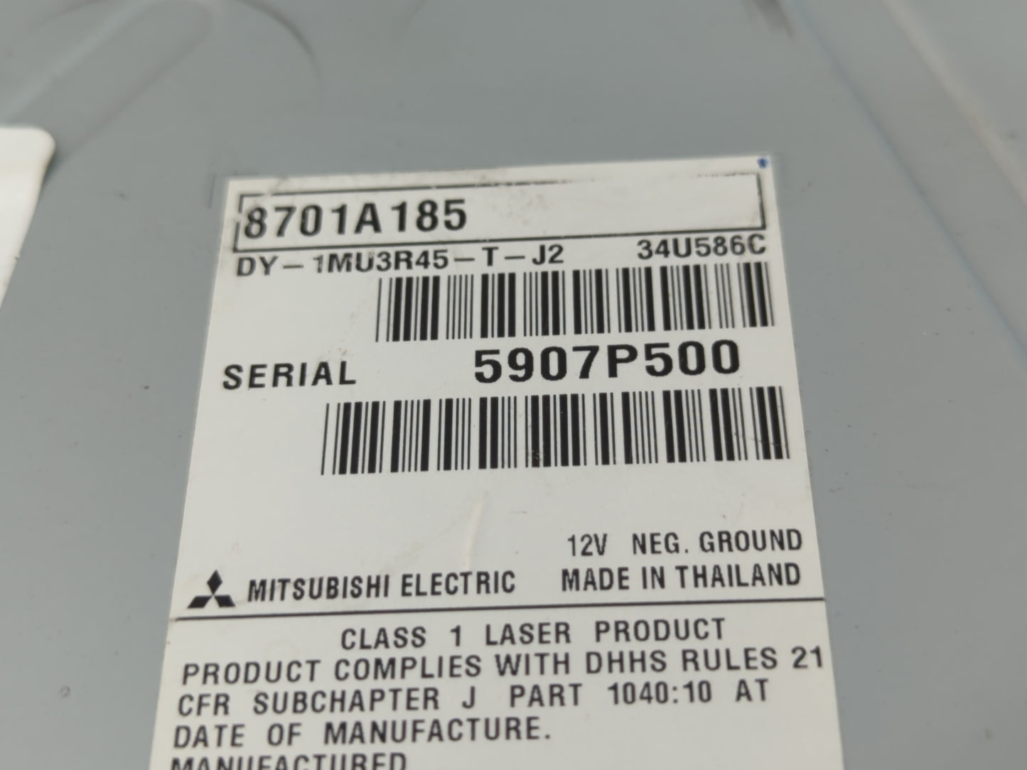 2016 Mitsubishi Lancer Radio AM FM Cd Player Receiver Replacement P/N:8701A185 Fits OEM Used Auto Parts - Oemusedautoparts1.
