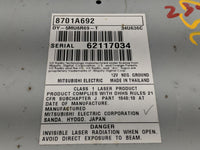 2016 Mitsubishi Outlander Radio AM FM Cd Player Receiver Replacement P/N:8701A692 Fits OEM Used Auto Parts - Oemusedautopart