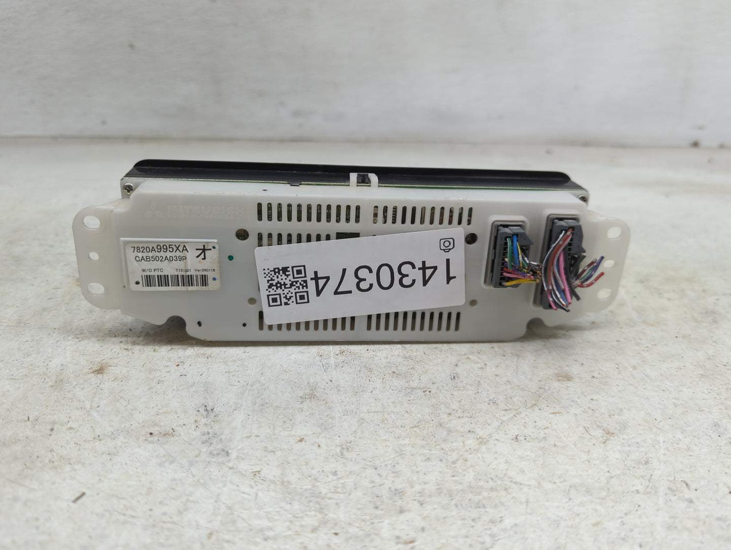 2016 Mitsubishi Outlander Climate Control Module Temperature AC/Heater Replacement P/N:7820A995XA CAB502A039P Fits OEM Used 